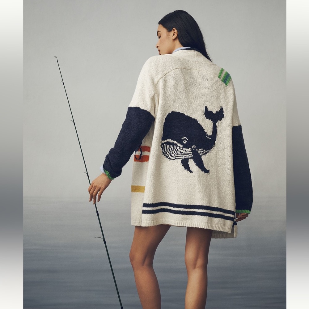 NWT Maeve Nautical Buoy Cardigan Sweater